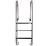 vidaXL Pool Ladder 3 Steps Stainless Steel 304 120 cm N1 | SKU: 90502 | Barcode: 8718475871309