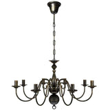 vidaXL Antique Black Metal Chandelier 8 x E14 Bulbs | SKU: 241384 | Barcode: 8718475891406