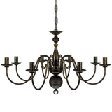vidaXL Antique Black Metal Chandelier 8 x E14 Bulbs | SKU: 241384 | Barcode: 8718475891406