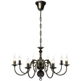 vidaXL Antique Black Metal Chandelier 8 x E14 Bulbs | SKU: 241384 | Barcode: 8718475891406