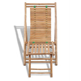 vidaXL Outdoor Deck Chair With Footrest Bamboo | SKU: 41492 | Barcode: 8718475909095