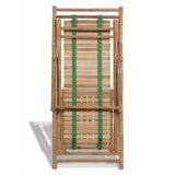 vidaXL Outdoor Deck Chair With Footrest Bamboo | SKU: 41492 | Barcode: 8718475909095