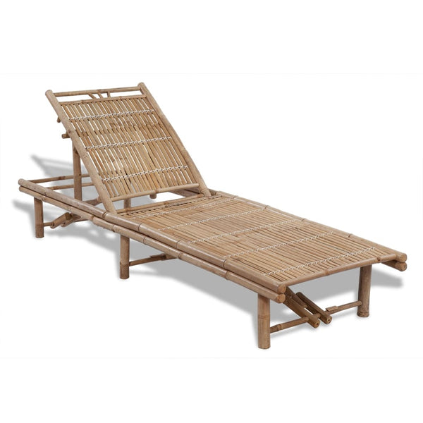 vidaXL Sun Lounger Bamboo | SKU: 41499 | Barcode: 8718475909163