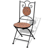 vidaXL Folding Bistro Chairs 2 pcs Ceramic Terracotta | SKU: 41529 | Barcode: 8718475910893