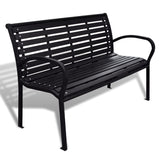 vidaXL Garden Bench 125 cm Steel And WPC Black | SKU: 41556 | Barcode: 8718475911319