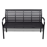 vidaXL Garden Bench 125 cm Steel And WPC Black | SKU: 41556 | Barcode: 8718475911319