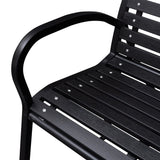 vidaXL Garden Bench 125 cm Steel And WPC Black | SKU: 41556 | Barcode: 8718475911319