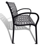 vidaXL Garden Bench 125 cm Steel And WPC Black | SKU: 41556 | Barcode: 8718475911319