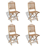 vidaXL Foldable Outdoor Chairs Bamboo 4 pcs | SKU: 271715 | Barcode: 8718475923558