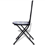 Chair From VidaXL 3 Piece Bistro Set Ceramic Tile Blue And White | SKU: 271771 | UPC: 8718475925248