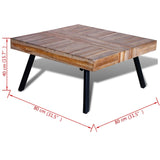 vidaXL Coffee Table Square Reclaimed Teak Wood | SKU: 241706 | Barcode: 8718475931164