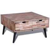 vidaXL Coffee Table With 4 Drawers Reclaimed Teak Wood | SKU: 241708 | Barcode: 8718475931188