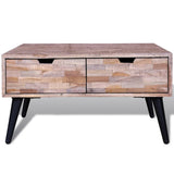 vidaXL Coffee Table With 4 Drawers Reclaimed Teak Wood | SKU: 241708 | Barcode: 8718475931188