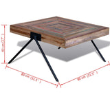 vidaXL Coffee Table With V-shaped Legs Reclaimed Teak Wood | SKU: 241712 | Barcode: 8718475931225