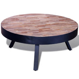 vidaXL Coffee Table Round Reclaimed Teak Wood | SKU: 241714 | Barcode: 8718475931249
