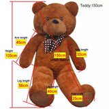 vidaXL XXL Soft Plush Teddy Bear Toy Brown 135 cm  | SKU: 80098 | Barcode: 8718475935766