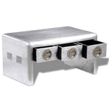 vidaXL Aviator Coffee Table 3 Drawers Vintage Aircraft Airman Style | SKU: 242119 | Barcode: 8718475944010