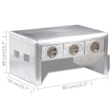 vidaXL Aviator Coffee Table 3 Drawers Vintage Aircraft Airman Style | SKU: 242119 | Barcode: 8718475944010