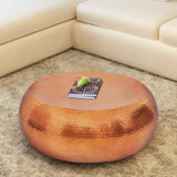 vidaXL Hammered Aluminium Coffee Table Brass/Copper Colour | SKU: 242323 | Barcode: 8718475950882