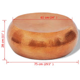 vidaXL Hammered Aluminium Coffee Table Brass/Copper Colour | SKU: 242323 | Barcode: 8718475950882