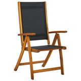 vidaXL Folding Garden Chairs 2 pcs Solid Acacia Wood And Textilene | SKU: 41747 | Barcode: 8718475961901