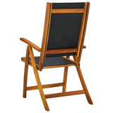 vidaXL Folding Garden Chairs 2 pcs Solid Acacia Wood And Textilene | SKU: 41747 | Barcode: 8718475961901