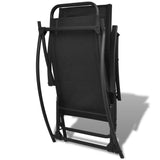vidaXL Garden Rocking Chair Steel And Textilene Black | SKU: 42158 | Barcode: 8718475970484