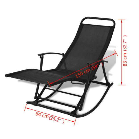 Black garden rocking chair hot sale