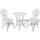 VidaXL White Cast Aluminium 3 Piece Bistro Set | SKU: 42165 | UPC: 8718475973065
