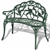 vidaXL Garden Bench 100 cm Cast Aluminium Green | SKU: 42166 | Barcode: 8718475973072
