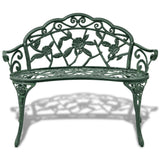 vidaXL Garden Bench 100 cm Cast Aluminium Green | SKU: 42166 | Barcode: 8718475973072