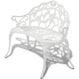 vidaXL Garden Bench 100 cm Cast Aluminium White | SKU: 42167 | Barcode: 8718475973089
