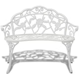 vidaXL Garden Bench 100 cm Cast Aluminium White | SKU: 42167 | Barcode: 8718475973089