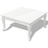vidaXL Coffee Table 80x80x42 cm High Gloss White | SKU: 243379 | Barcode: 8718475991984