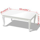 vidaXL Coffee Table 100x60x42 cm High Gloss White | SKU: 243380 | Barcode: 8718475991991