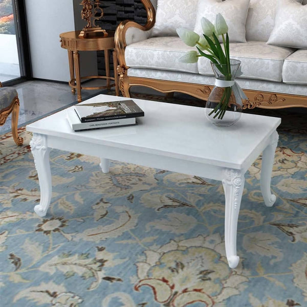 vidaXL Coffee Table 100x60x42 cm High Gloss White | SKU: 243380 | Barcode: 8718475991991