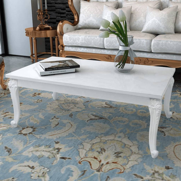 vidaXL Coffee Table 115x65x42 cm High Gloss White | SKU: 243381 | Barcode: 8718475992004