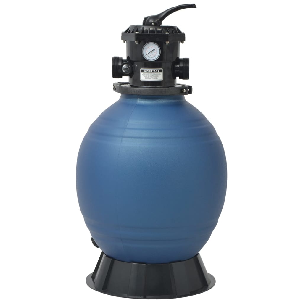 vidaXL Pool Sand Filter With 6 Position Valve Blue 460 mm | SKU: 91169 | Barcode: 8718475998709