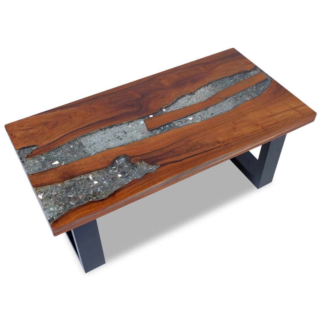 vidaXL Coffee Table Teak Resin 100x50 cm | SKU: 243467 | Barcode: 8718475999010