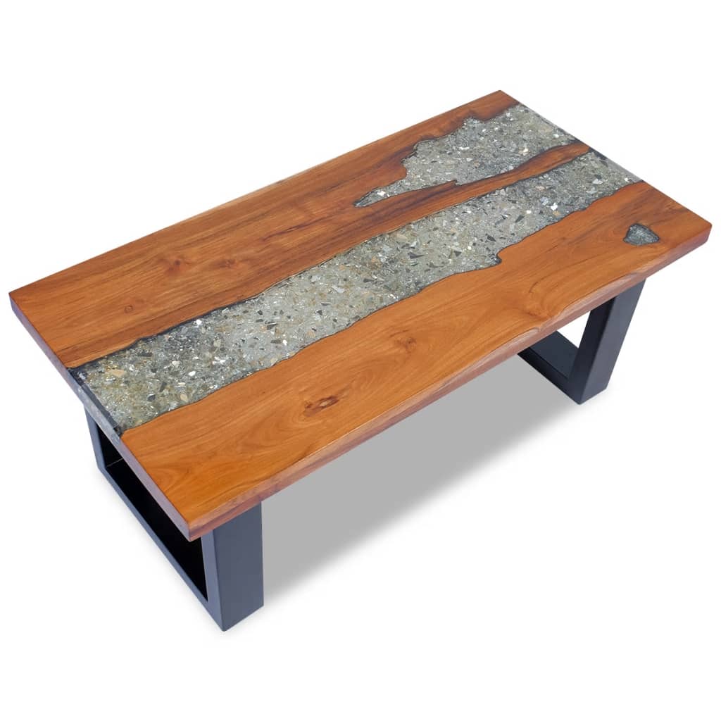 vidaXL Coffee Table Teak Resin 100x50 cm | SKU: 243467 | Barcode: 8718475999010