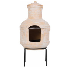 RedFire Lima Clay Chiminea / Outdoor Fireplace With Grill | SKU: 411834 | Barcode: 8718801854716