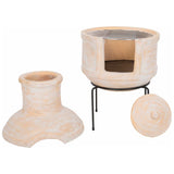 RedFire Lima Clay Chiminea / Outdoor Fireplace With Grill | SKU: 411834 | Barcode: 8718801854716