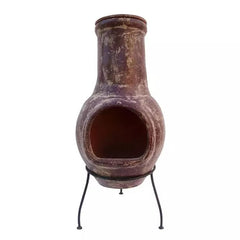 RedFire Salamanca Clay Chiminea / Outdoor Fireplace In Dark Red | SKU: 423893 | Barcode: 8718801854723