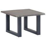 vidaXL Coffee Table With Live Edges Grey 60x60x40 cm Solid Acacia Wood | SKU: 247827 | Barcode: 8719883550091