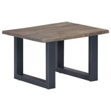 vidaXL Coffee Table With Live Edges Grey 60x60x40 cm Solid Acacia Wood | SKU: 247827 | Barcode: 8719883550091