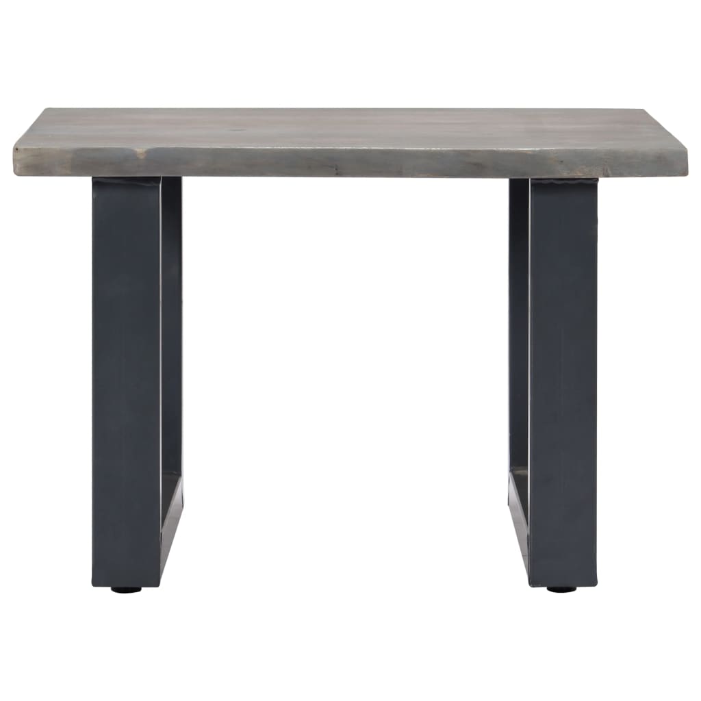 vidaXL Coffee Table With Live Edges Grey 60x60x40 cm Solid Acacia Wood | SKU: 247827 | Barcode: 8719883550091