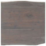 vidaXL Coffee Table With Live Edges Grey 60x60x40 cm Solid Acacia Wood | SKU: 247827 | Barcode: 8719883550091