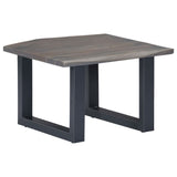 vidaXL Coffee Table With Live Edges Grey 60x60x40 cm Solid Acacia Wood | SKU: 247827 | Barcode: 8719883550091