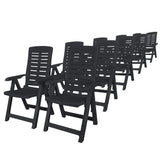 Chair From VidaXL Plastic 11 Piece Outdoor Dining Set In Anthracite Colour | SKU: 276182 | UPC: 8719883564098