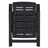 Folded Chair From VidaXL Plastic 11 Piece Outdoor Dining Set In Anthracite Colour | SKU: 276182 | UPC: 8719883564098